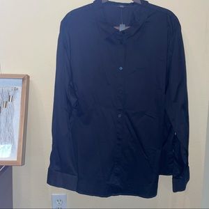 THE LIMITED. long sleeve black button down shirt